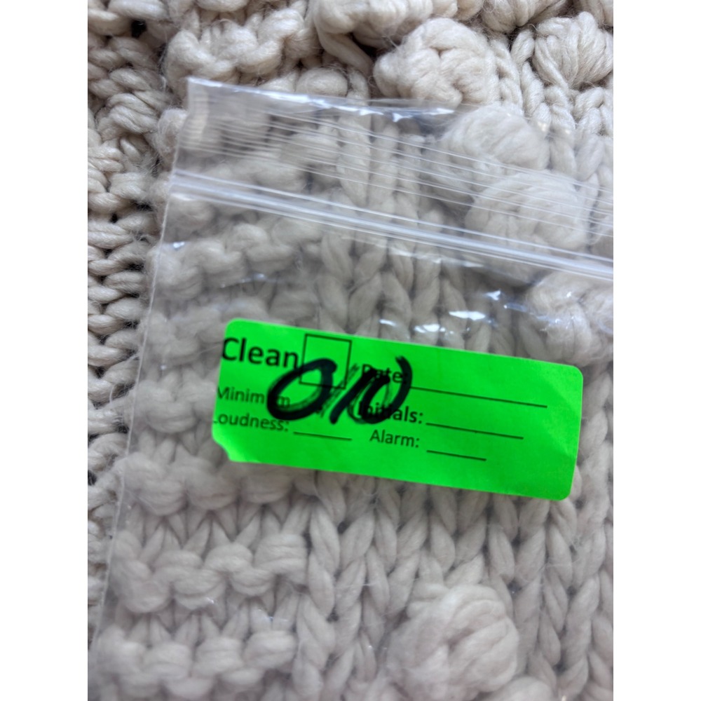 EN‎ CREME Textured heart Bobble Knit Cream  Cardigan Sweater Cream Beige S/M - Picture 11 of 11